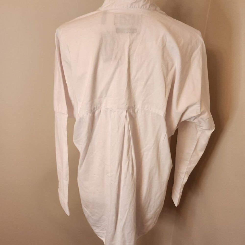 White Modern Ambition Impression Button Down - Picture 8 of 9
